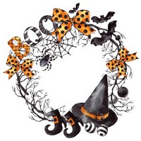 Halloween Wreath Magnet